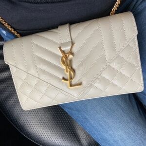 YSL Saint Laurent Small Envelope Crossbody Handbag Purse